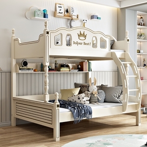 儿童床上下床双层床木床子母床高低床铺成年男孩多功能组合楼梯床