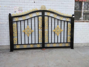 铁艺大门乡村庭院不锈钢农村铸铁小区院子围墙推拉大门别墅对开门