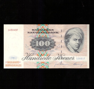丹麦克朗100 丹麦纸币 1998年 动物版 全新UNC