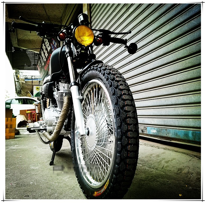 二轮机车摩托车配件装备cg125复古改装300-18内外轮胎深齿越野型