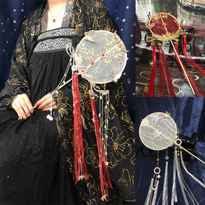 折扇汉服蓝色