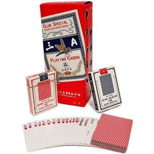 三a扑克牌 21点梭哈黑芯纸扑克牌 一条装 三a08一条12副(6红6蓝