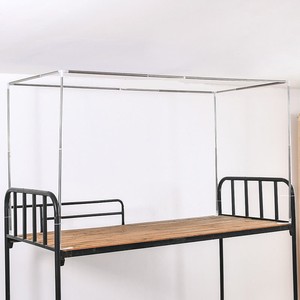 可伸缩宿舍上铺支架 单人上床下桌杆子寝室床高低床蚊帐床帘架子