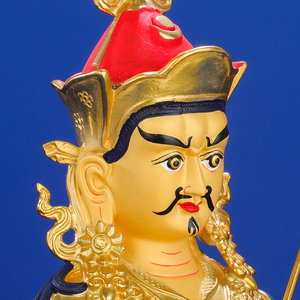 新品花生大士佛像摆件纯铜全鎏金藏b传密宗佛台供奉莲师佛像7寸10