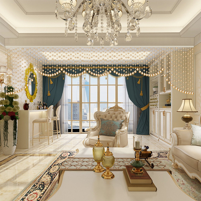 珠帘欧式水晶i帘子玄关客厅餐厅隔断帘帷幔形珠珠窗帘装饰免打孔