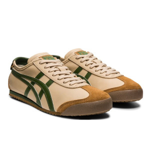 onitsukatiger/鬼冢虎男鞋女鞋棕绿复古低帮休闲皮面德训鞋一脚蹬