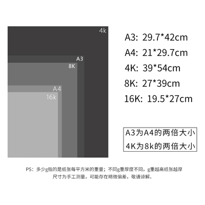 十六开白纸草稿纸4a超大纯白色素描纸8k美术生专用学生画画手彩绘