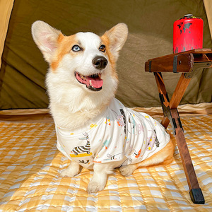 柯基狗狗衣服夏季薄款中型犬幼犬夏天透气居家睡衣防掉毛宠物夏装