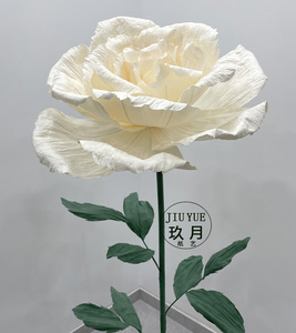 l22大型婚庆纸花橱窗装饰舞台布置成品立体纸艺玫瑰可a.