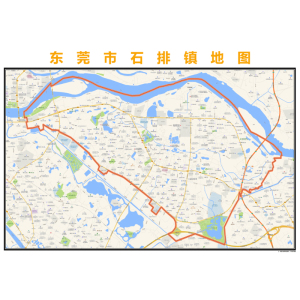 东莞市石排镇行政区划地图高清定制2021城市交通卫星办公室挂图
