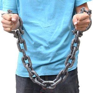 囚犯台链手铐脚枷舞铁话剧表演道具cjos密室逃脱古代镣锁镣铐