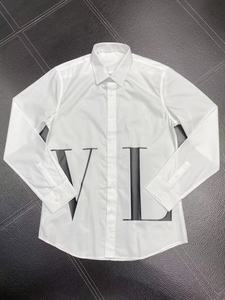 欧洲站四季款华伦家大v字母经典巴洛克风时尚百搭衬衫男女款lv