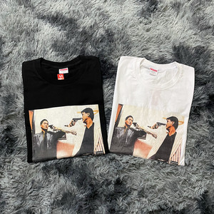 supreme 18fw tee喋血双雄周润发短袖纯棉电影镜头印花t恤潮牌