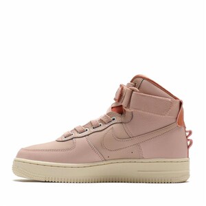 nike air force 1 af1 樱花粉米白 女子高帮板鞋 aj7311-100-200