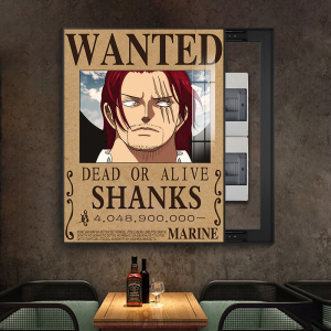 电表箱装饰画动漫海贼王通缉令航海王悬赏令香克斯海报壁画挂画