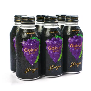 日本进口suntory 三得利葡萄果汁饮料400g*6瓶紫葡萄果肉夏日饮品
