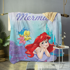 儿童卡通可爱纯棉空调被美人鱼夏凉被小女孩可爱薄被子双人可水洗