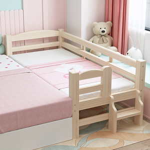 5米5-10岁睡的全的小床单人实木儿童床男孩女孩美式有1m