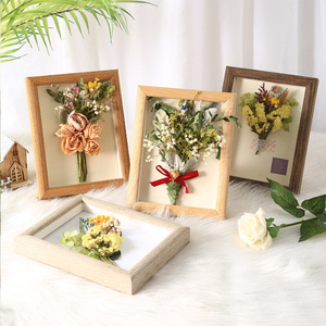 干花diy相框中空立体花束简约c 粘土花艺框架画框装裱手工挂墙摆