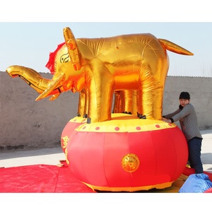 金象气模 婚庆金象 开业活动吉象气模拱门充气立柱大象3米4米庆典