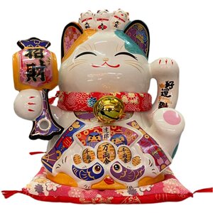 s金石工x坊好运到招财猫大号陶瓷摆件创意存钱罐店铺家居装饰发财