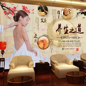 现代山水墨画背景墙壁纸客厅影视墙纸壁画茶室足浴会所墙布10人付款