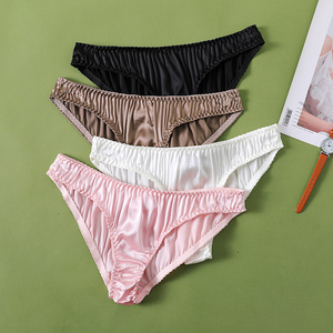 真丝丁字裤女性感火辣情趣桑蚕丝内裤低腰三角裤t裤透气桑行内衣