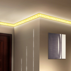 led发光顶角线客厅石膏线条灯免开槽墙角天花吊顶照明阴角无主灯