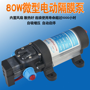 家用高压隔膜泵 洗车电动农用洒水泵自动启停自吸式直流带风扇80W