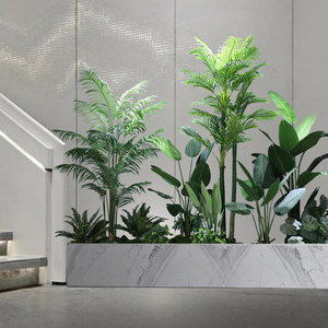 仿真绿植造景室内楼梯下景观假植物旅人蕉散尾葵盆栽办公室装饰