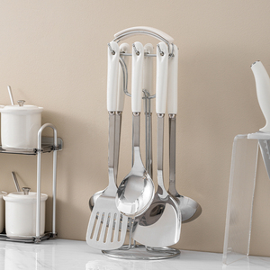 锅铲套装厨具厨房用品铲子汤勺勺子漏勺全套家用炒菜七件套不锈钢