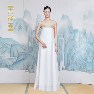 吉祥斋女装初见吊带裙双纺面料国风礼服正品_阿里巴巴找货神器