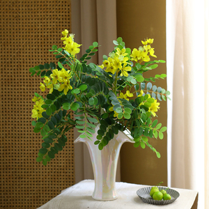 50cjlloveforever淘宝仿真槐花树叶槐树枝园林造景黄花户外大型假树