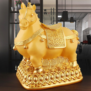 唐马存钱罐酒柜家居装饰品工艺品生肖马招财开业礼品老板桌面摆设