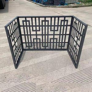 铝合金空调外机罩室外防护栏格栅防晒防雨加密百叶窗通风口暧气罩