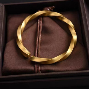 金手镯女实心开口