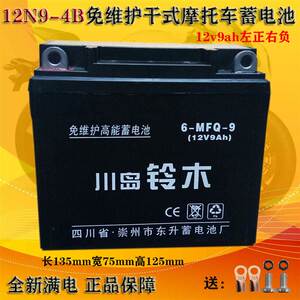 12n9-4b钱江cbt125宗申12v9a摩托车三轮车175干电瓶/蓄电池通用