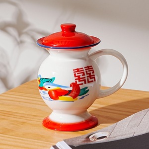 网红痰盂陶瓷水杯痰罐夜壶茶杯个性创意尿壶茶缸搞怪小马桶式杯子