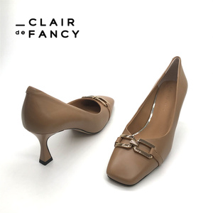 clair de fancy细高跟方头气质职业上班鞋21年新款女单鞋1750315