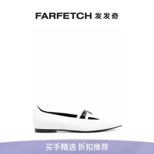 [Final Sale]Off-White女士回纹针细节平底鞋FARFETCH发发奇