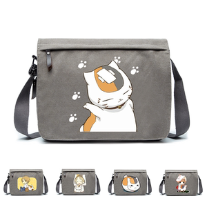 夏目友人帐斜挎包单肩包帆布中学生书包潮男士女背包动漫周边包包