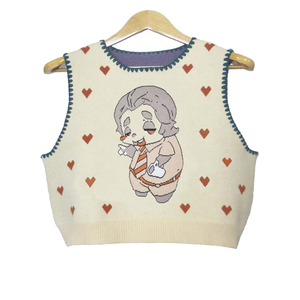 毛衣毛背心迪士尼疯狂动物城闪电树懒2022春针织马甲卡通动漫圆领