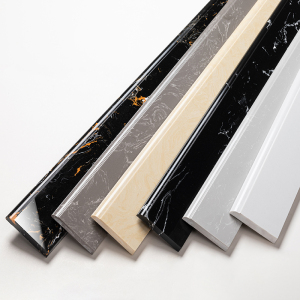 踢脚线瓷砖人造石瓷砖贴脚线大理石材地脚线极窄圆边防灰客厅极简