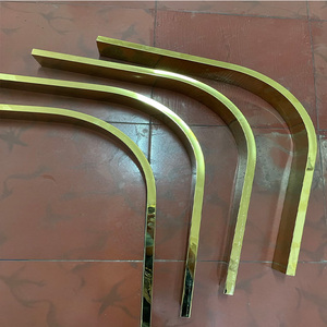 不锈钢钛金圆弧包边背景墙整圆装饰  客厅吊顶4/1弧形u型槽收边条