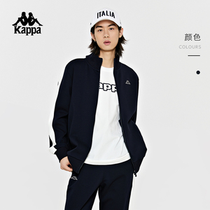 Kappa卡帕复古针织开衫2024新款男撞色卫衣休闲长袖外套K0E12WK01