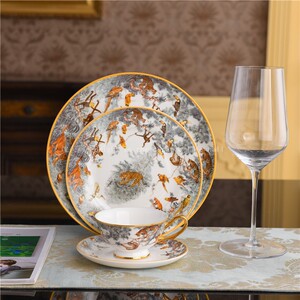 hermes爱马仕餐盘 陶瓷盘子8寸盘 10寸盘 蛋糕盘甜品盘杯煌尚陶瓷