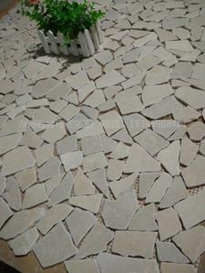 碎石石材马赛克内墙外墙天然大理石米黄乱拼地板砖 鱼池花坛瓷砖