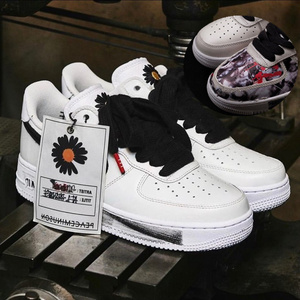 韩国权志龙2.0同款小雏菊gd联名刮刮乐男女鞋黑白色涂鸦童鞋板鞋