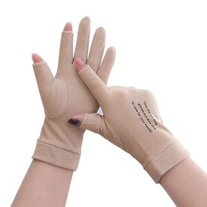 露两指工作手套通用二漏两个手指头的俩断半只防滑楼指r漏手2指