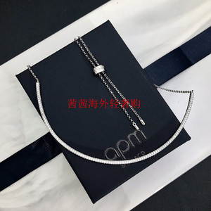 apm monaco 大微笑925银项链女吊坠锁骨链毛衣链简约饰品送女朋友